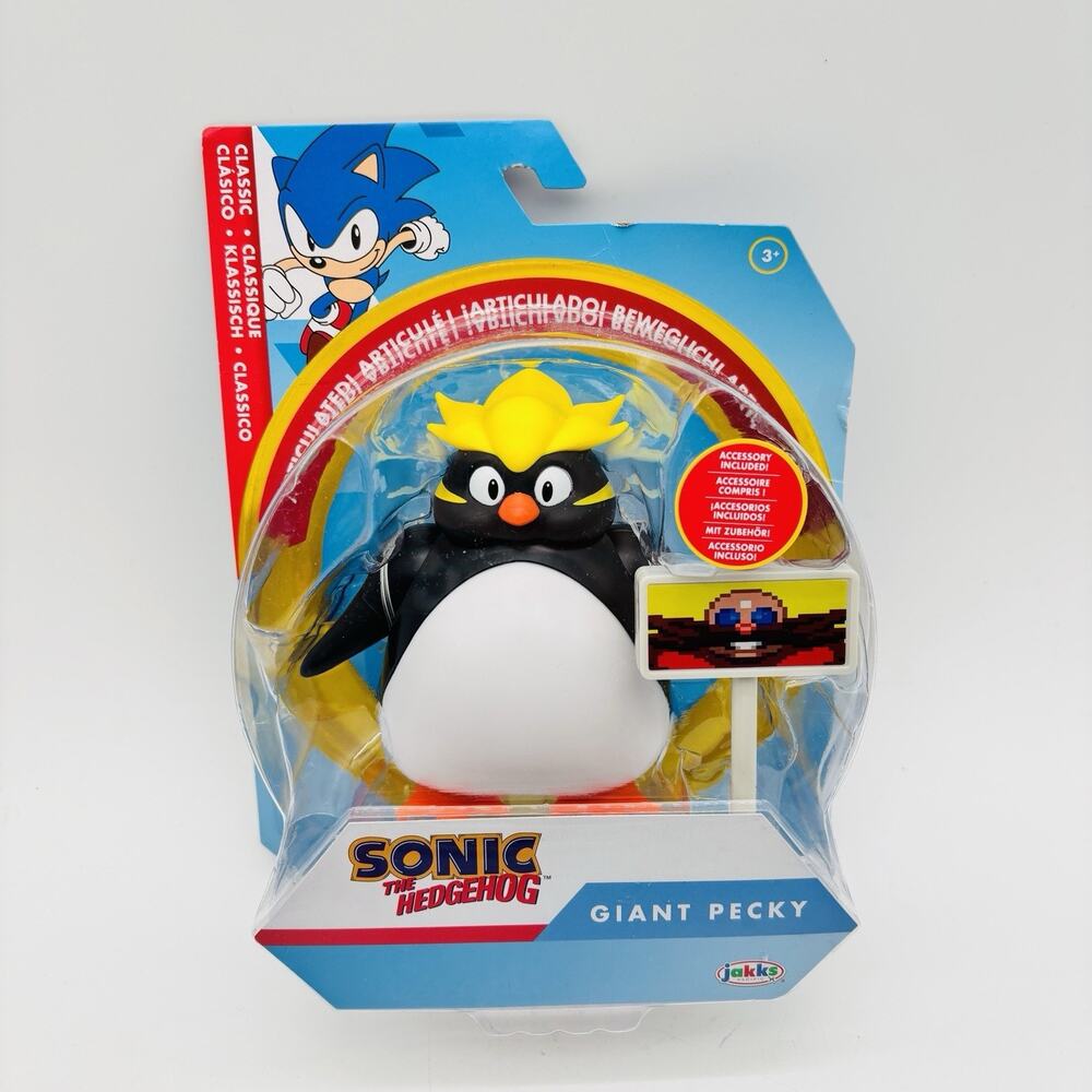 Jakks Pacific Sega Sonic the Hedgehog Giant Pecky w Goal Post 4" Figure NEW 2025